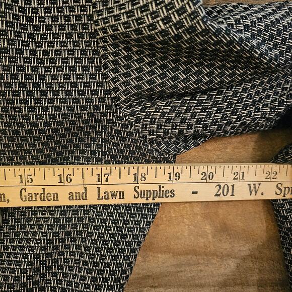 Vintage Jones New York Black Double Breasted Collarless Office Blazer Jacket 6 - Picture 5 of 6